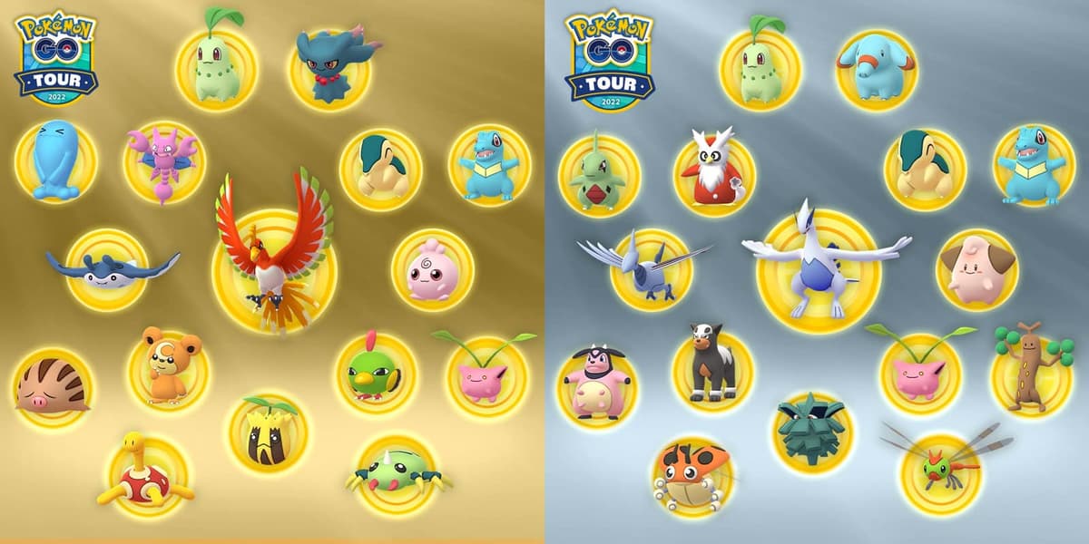 The Gold and Silver exclusives in Pokemon Go Tour Johto