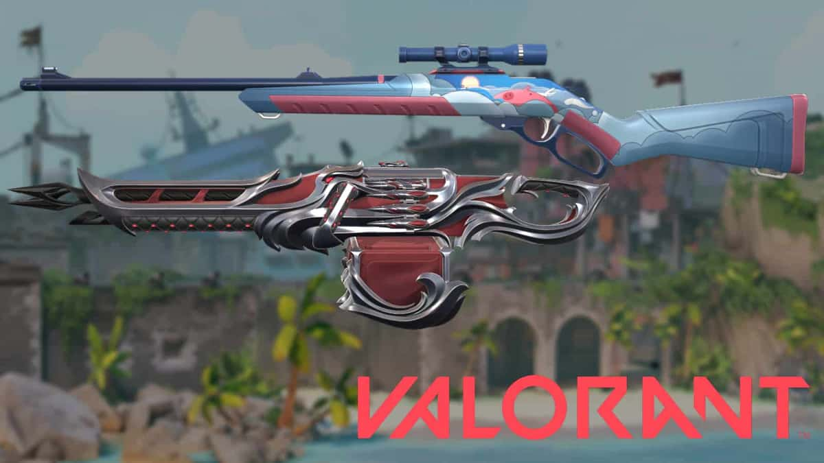 valorant episode 4 act 2 battle pass image divine swine marshal lycan's bane odin on breeze background