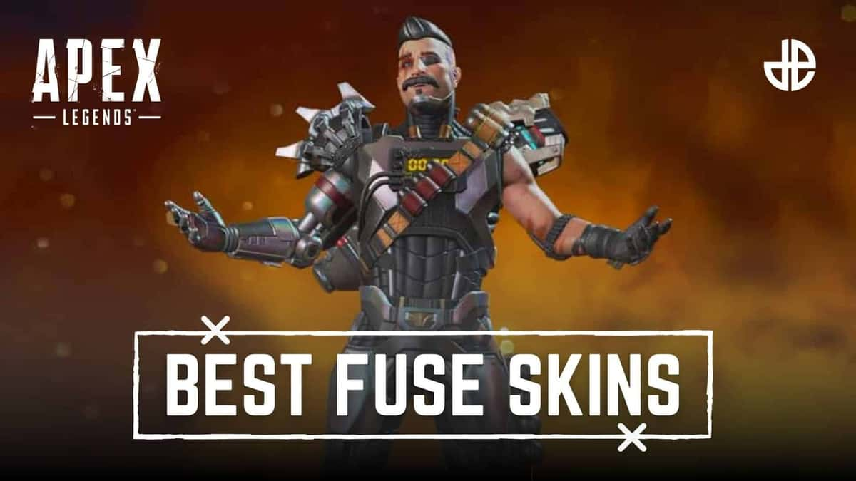 Fuse standing with his arms outstretched behind a white box with text that reads "Best Fuse Skins"