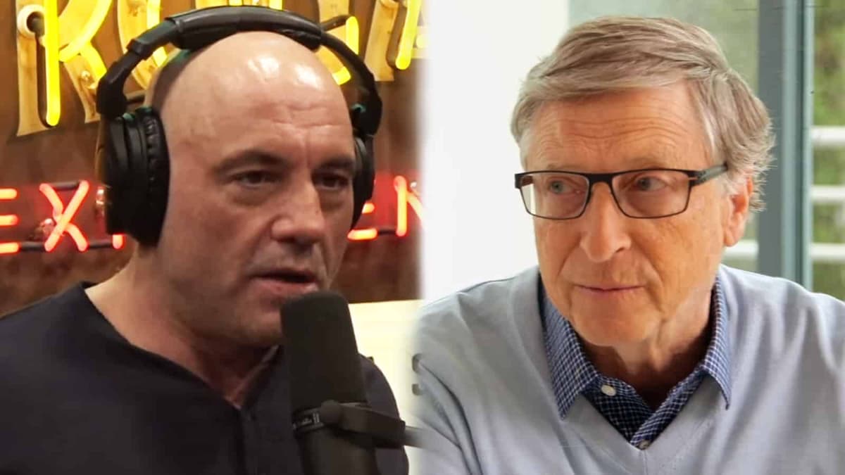 Joe Rogan next to Bill Gates screenshot.