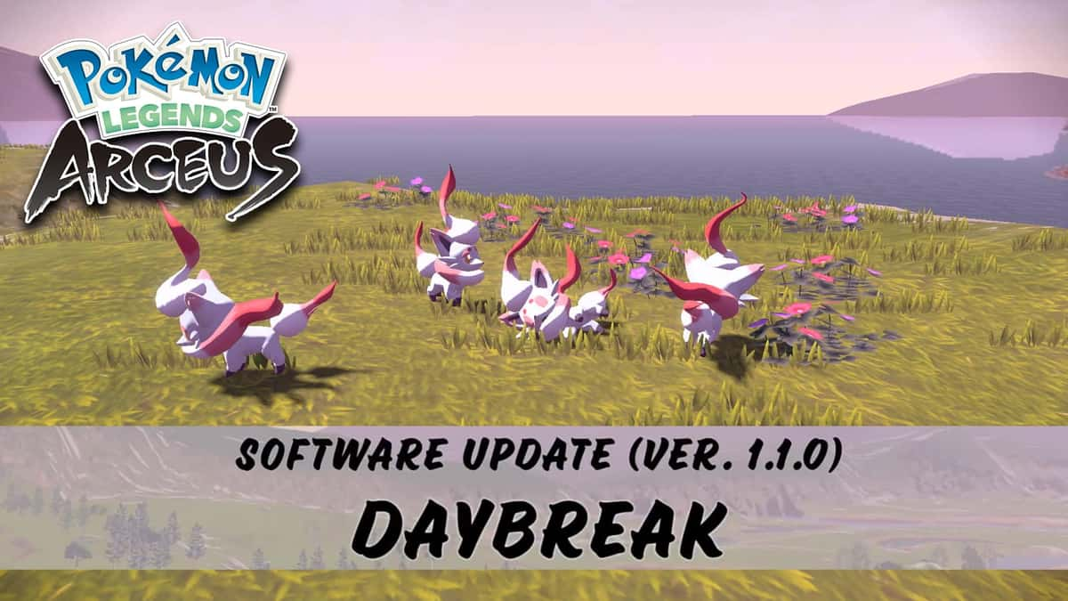 Pokemon Legends Arceus Daybreak Update Massive Mass outbreak Zorua screenshot.