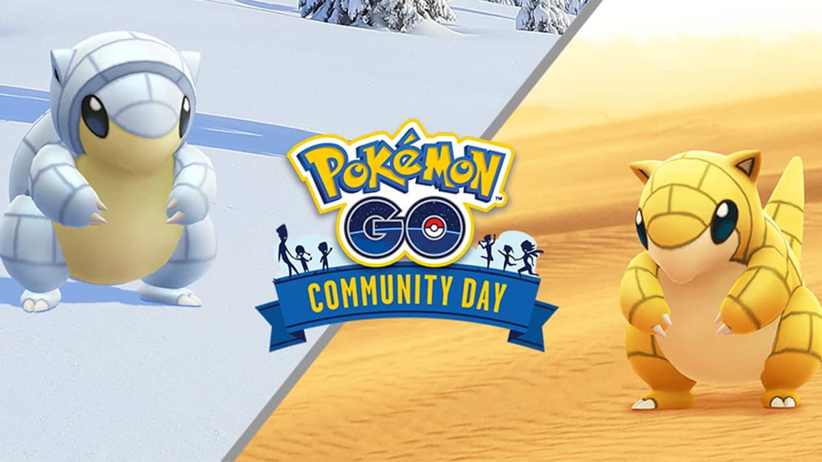 Alolan Sandshrew appearing in the Pokemon Go march Community Day