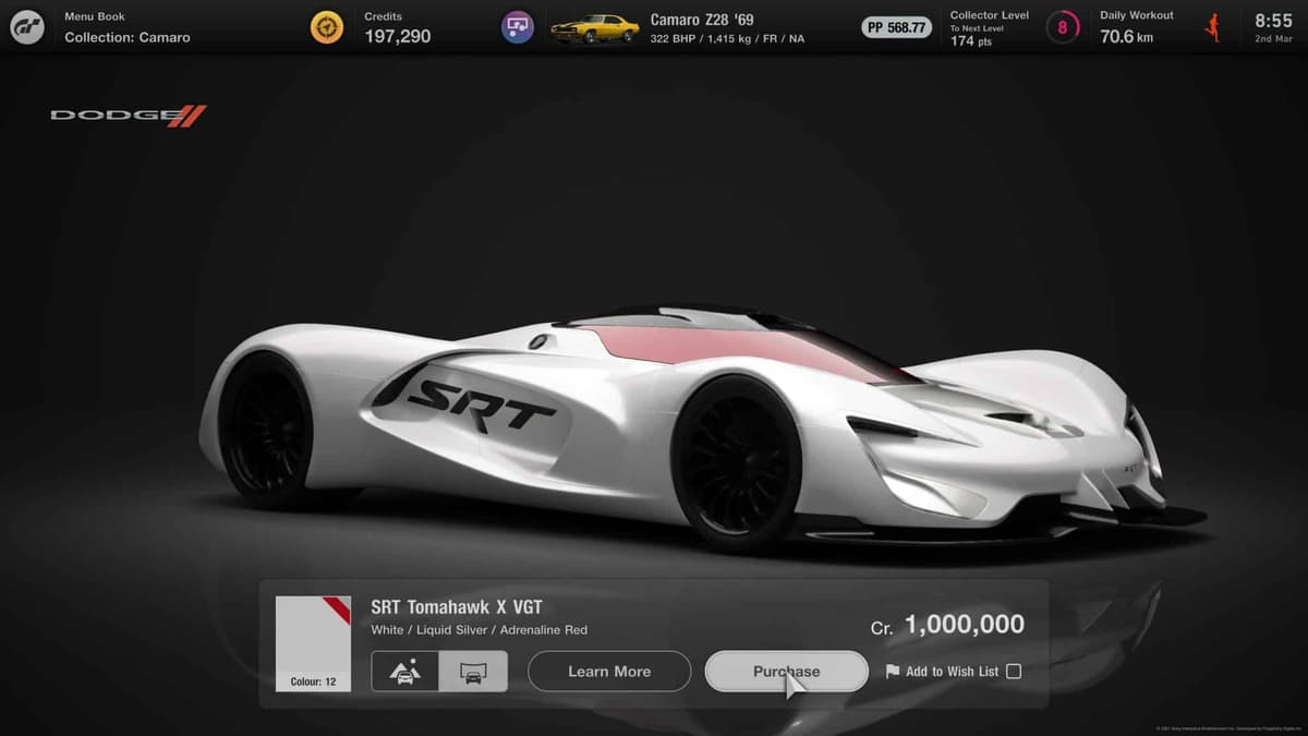 Gran Turismo 7 Dodge SRT Tomahawk X VGT