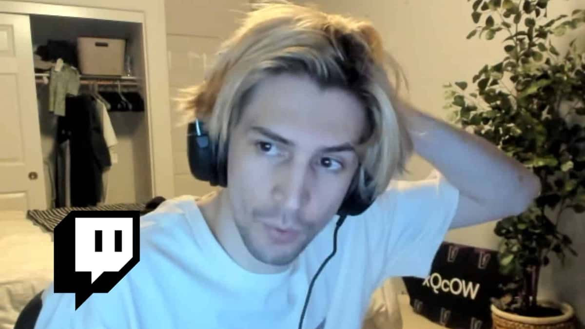 xQc scratching head on Twitch stream