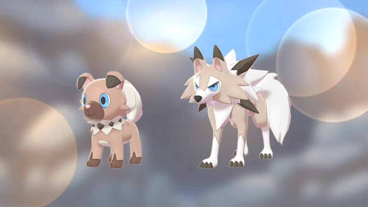 Rockruff evolving into Midday Lycanroc in Pokemon Go