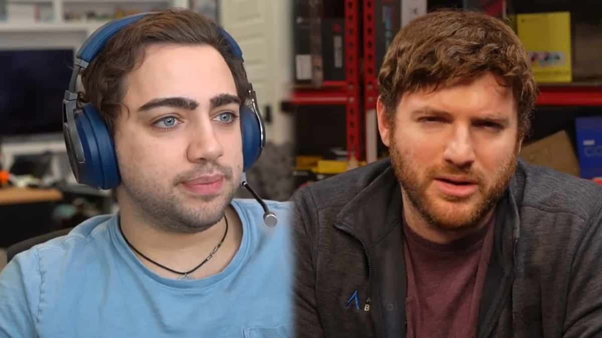 Twitch streamer Mizkif next to Noah Katz of Artesian Builds screenshot.