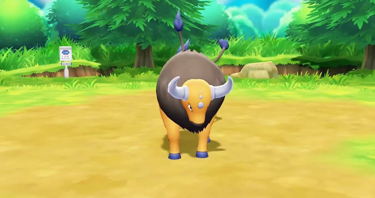 Pokemon Lets Go Pikachu Tauros screenshot.