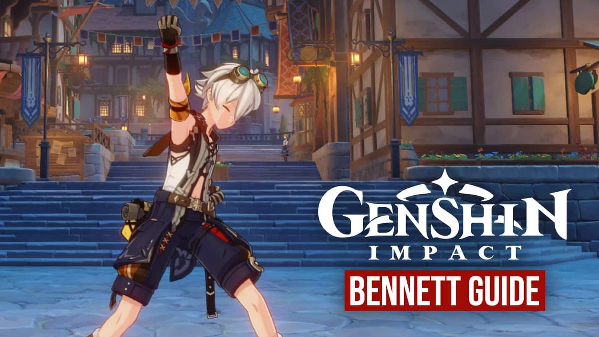 Bennett pumping the air in Genshin Impact