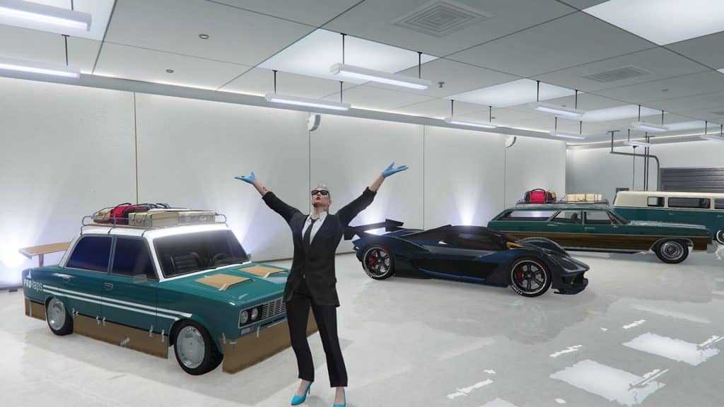 GTA Online character in garage 