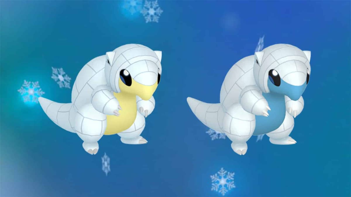 Shiny Alolan Sandshrew appearing in Pokemon Go