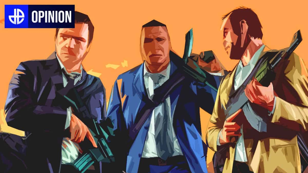 An image of GTA 5's main characters