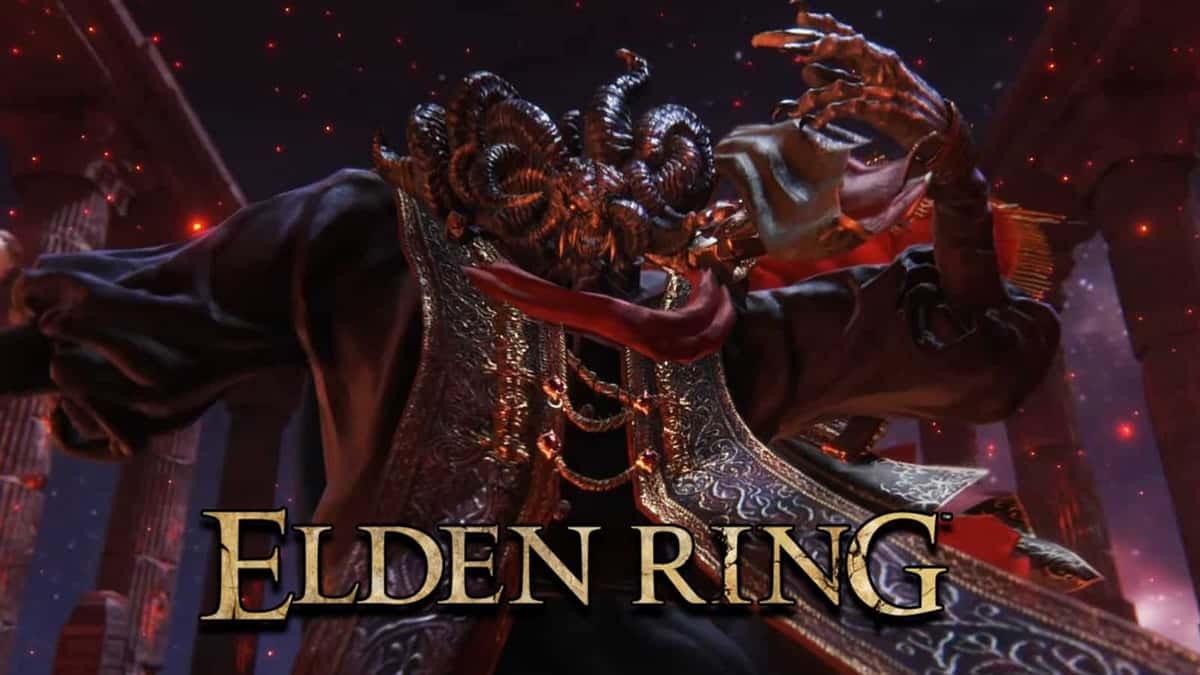 Elden Ring Mohg, Lord of Blood Boss Elden Ring cutscene screenshot.