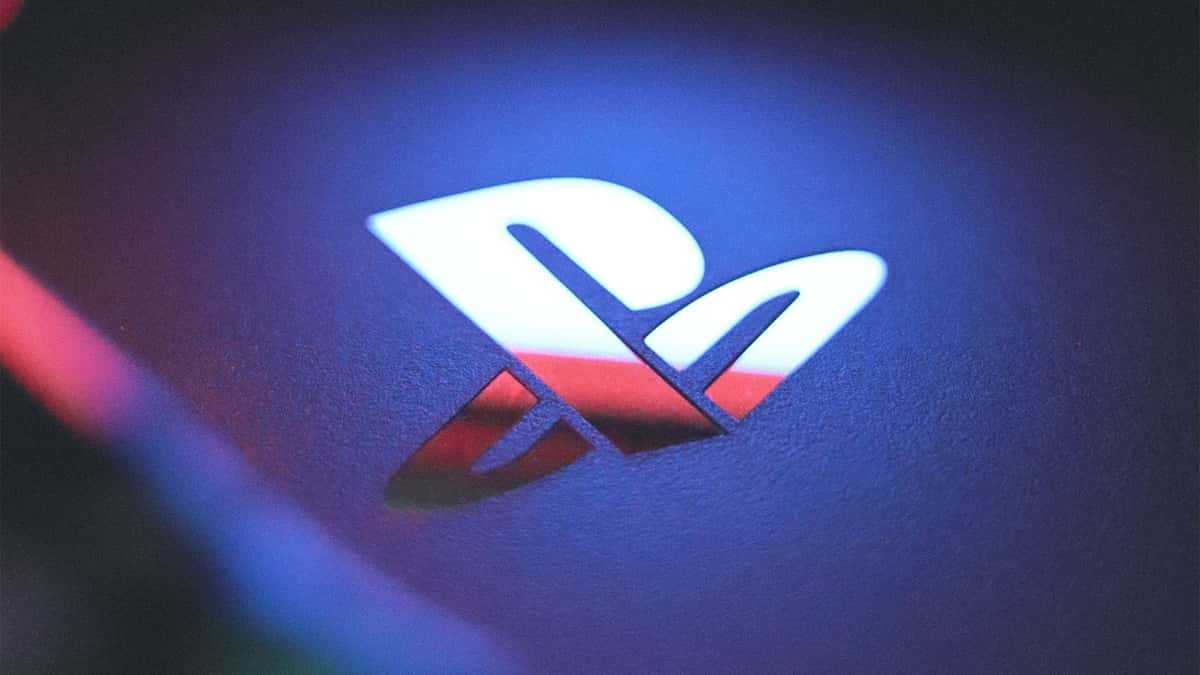 Playstation logo on blue background