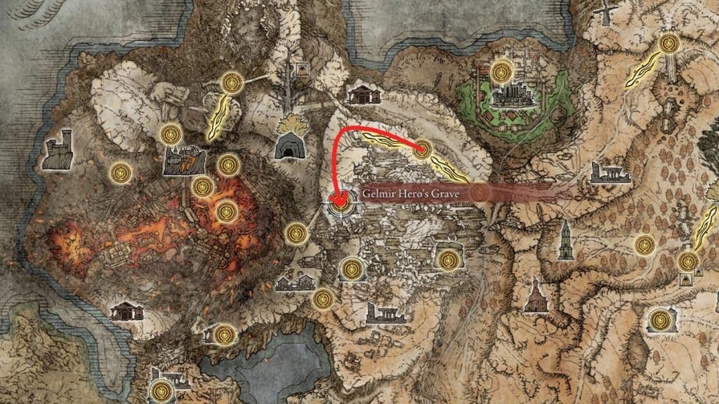 elden ring gelmir heros grave location