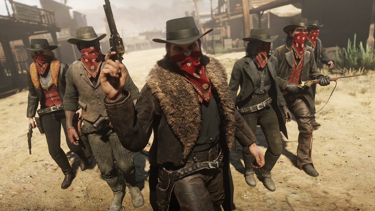 RDR2 Red Dead Online krew promotional screenshot.