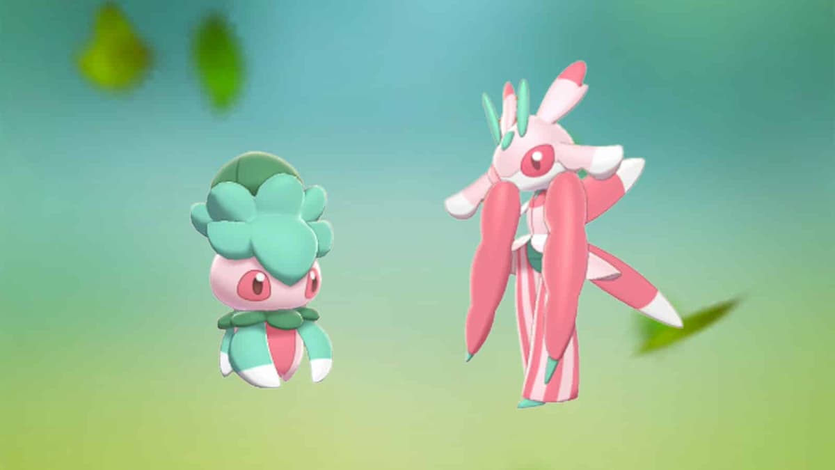 Fomantis evolving into Lurantis in Pokemon Go