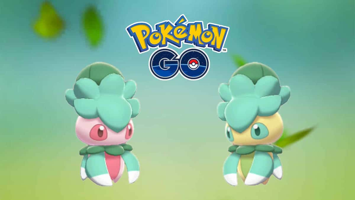 Shiny Fomantis appearing in Pokemon Go