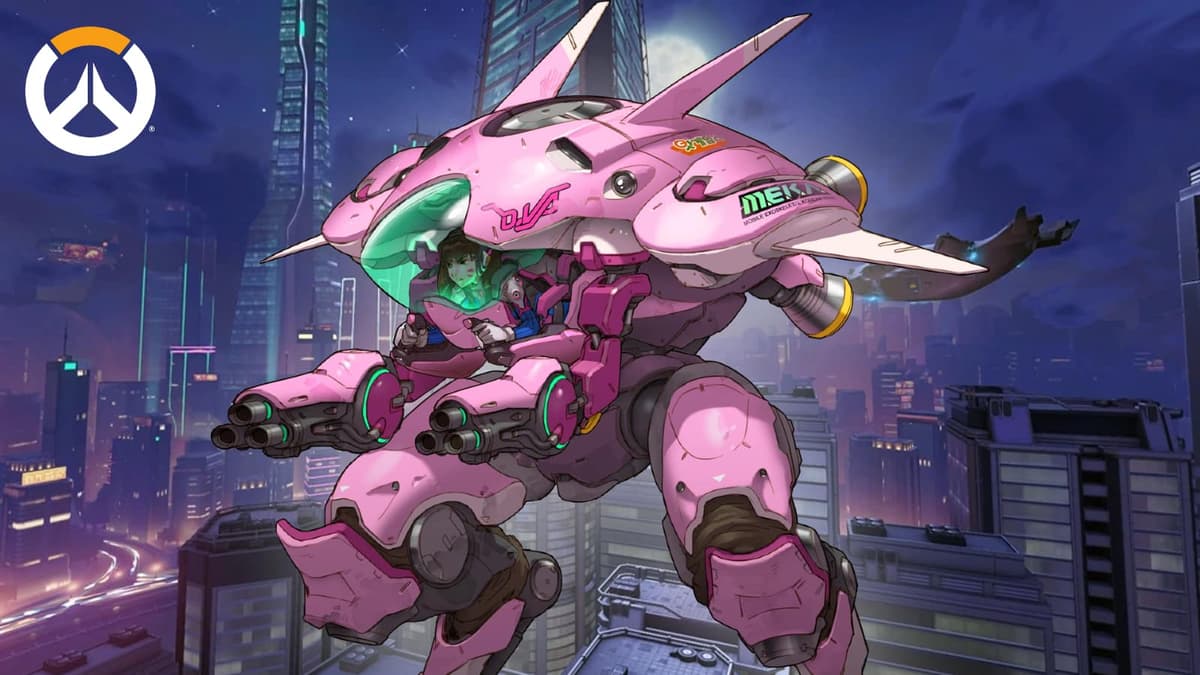 overwatch d.va on lijiang tower background