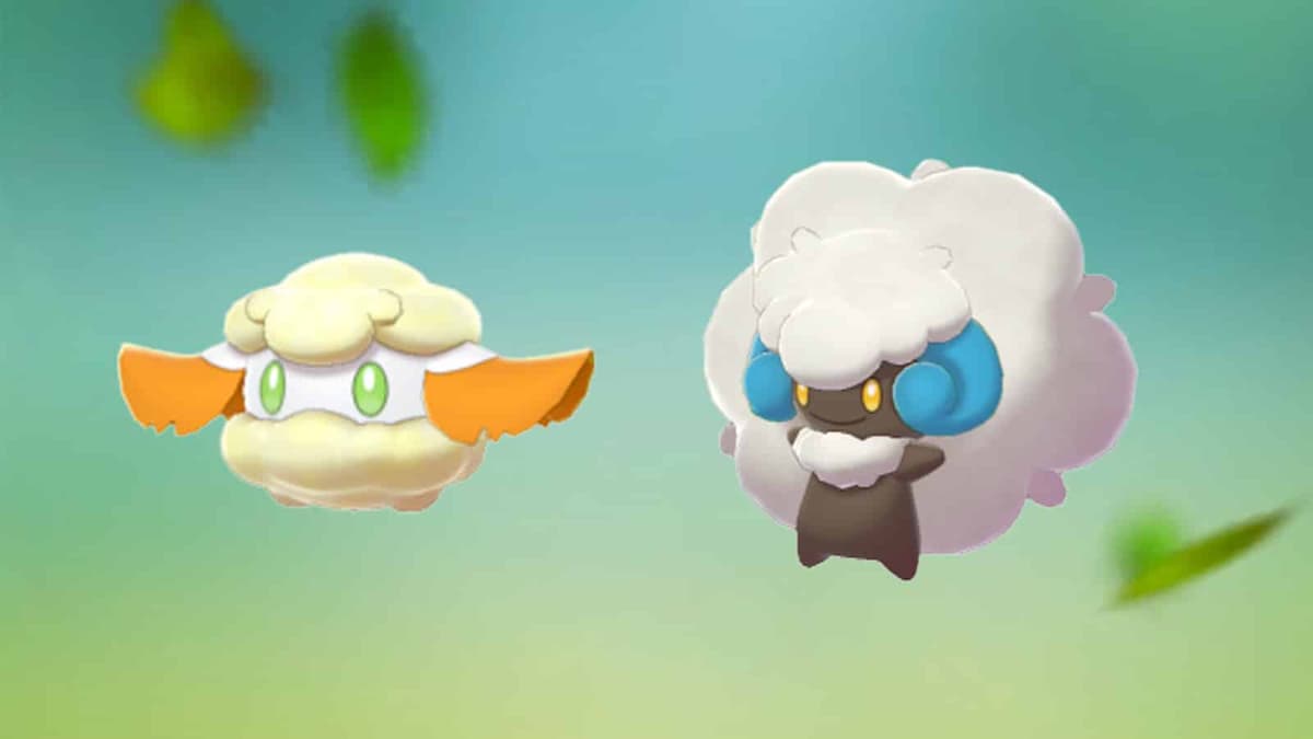 Shiny Cottonee and Shiny Whimsicott in Pokemon Go