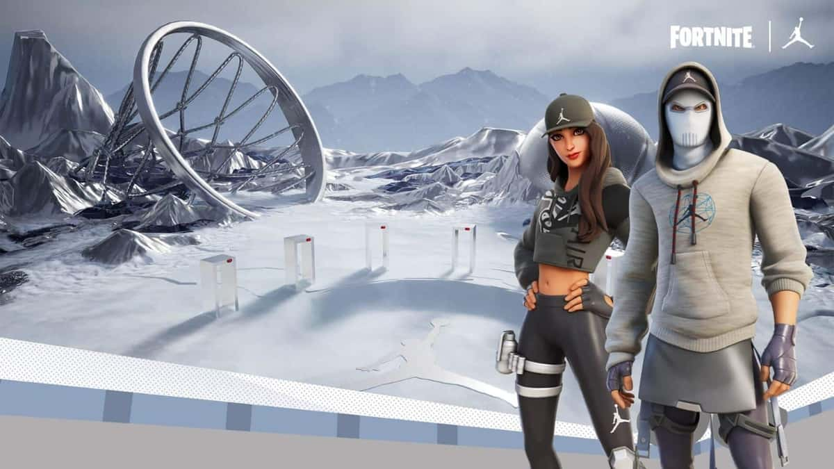 Fortnite characters wearing Jordan cosmetics