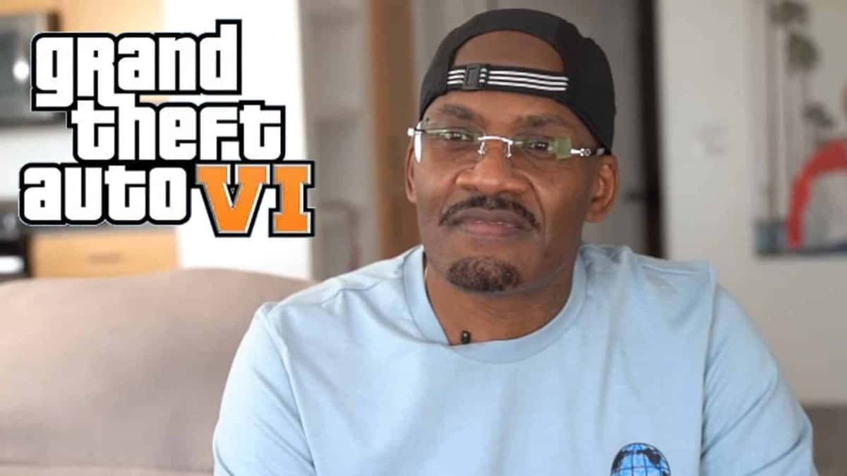 GTA 5 Franklin voice actor Shawn Fonteno with GTA 6 mockup logo