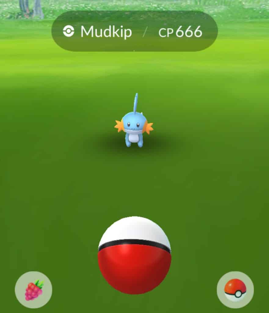 pokemon go mudkip encounter