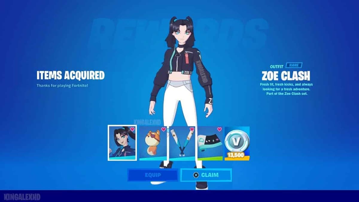 fortnite zoe clash skin bundle in-game