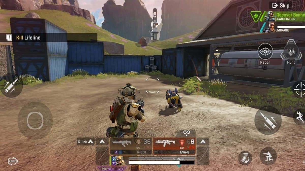 bloodhound running around in apex legends mobile