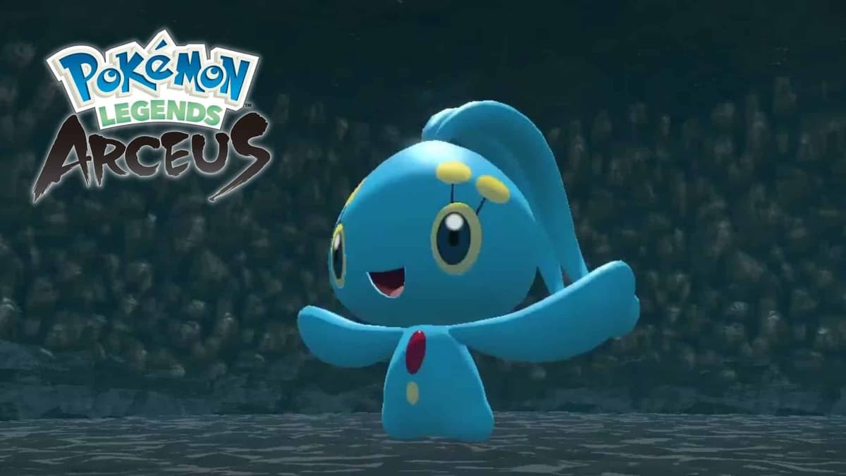 pokemon legends arceus manaphy posing in cutscene