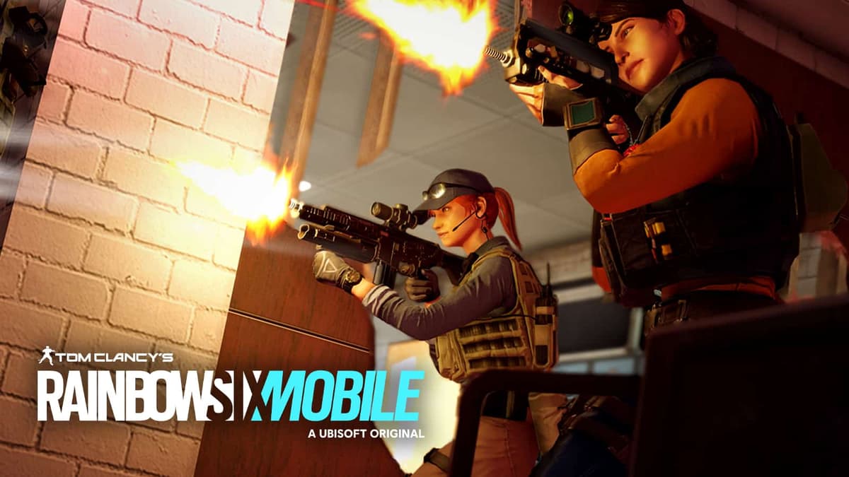 Ash in Rainbow Six Mobile firing away