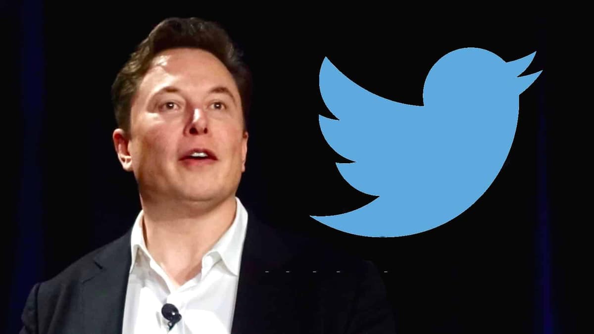 Elon Musk with Twitter logo