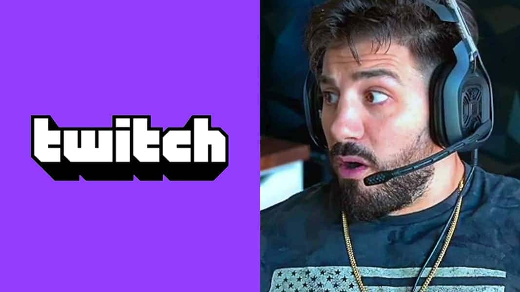 NICKMERCS next to Twitch logo on background