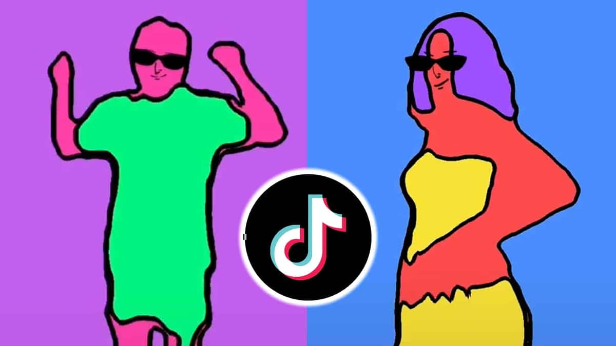 TikTok users using colorful Rotoscope filter