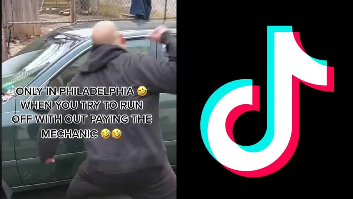 an image of tiktok viral mechanic fight