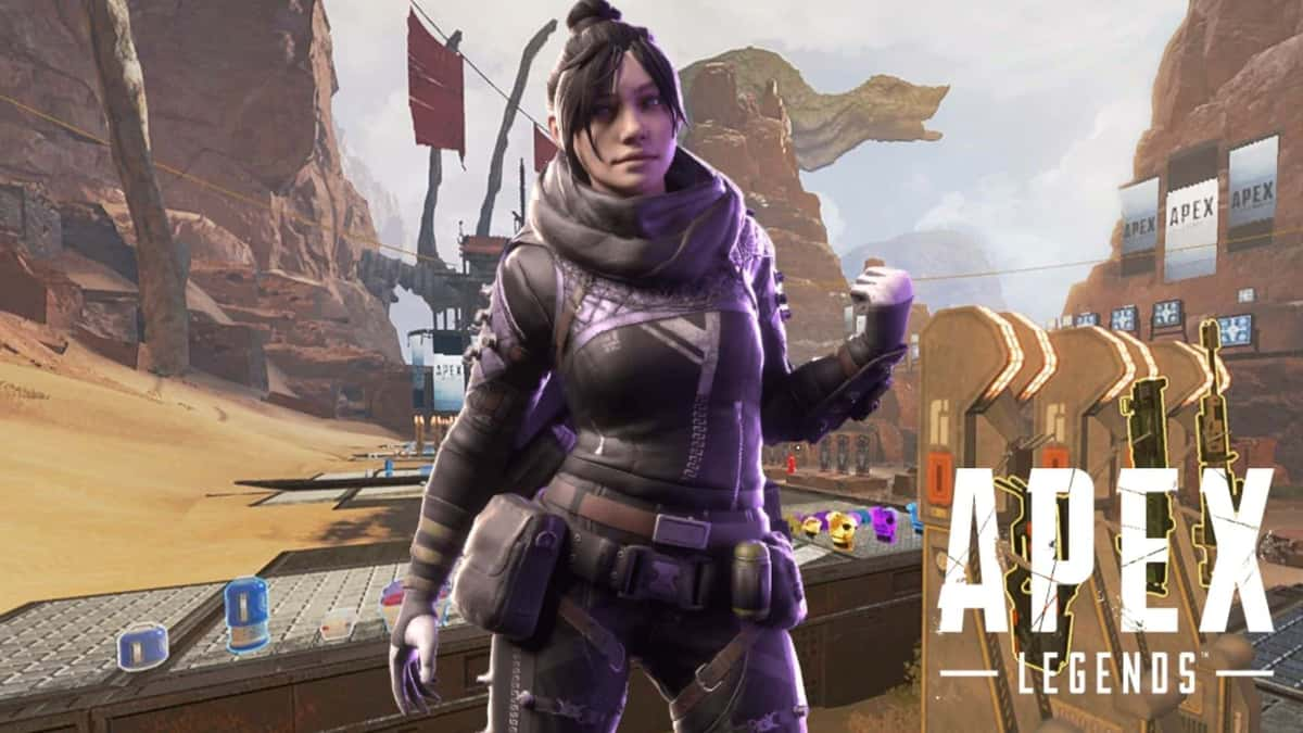 Wraith in Apex Legends training mode firing range