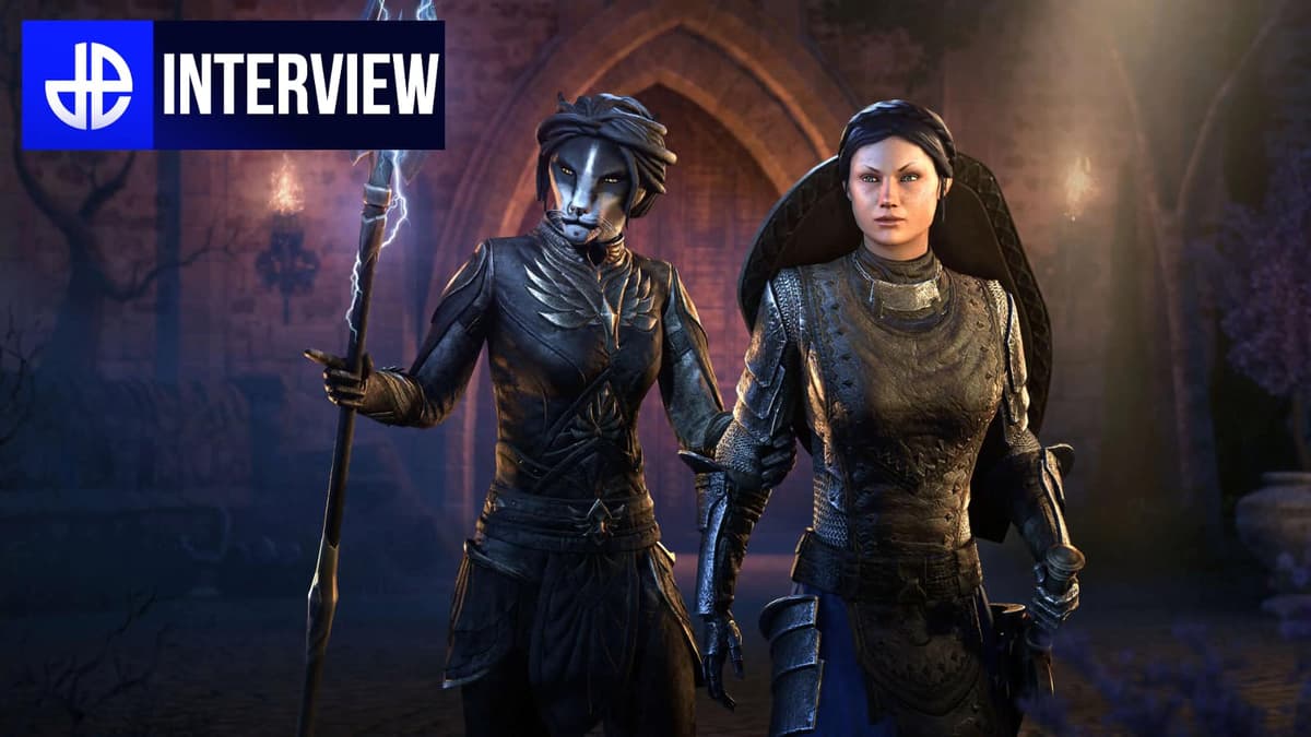 elder scrolls online eso high isle companions ember khajiit sorcerer and isobel velois breton night together in sewer