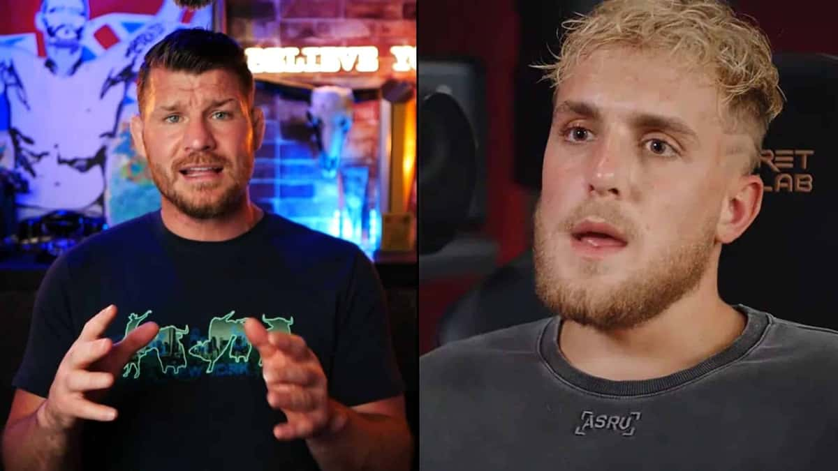 Michael Bisping and Jake Paul talking to camera