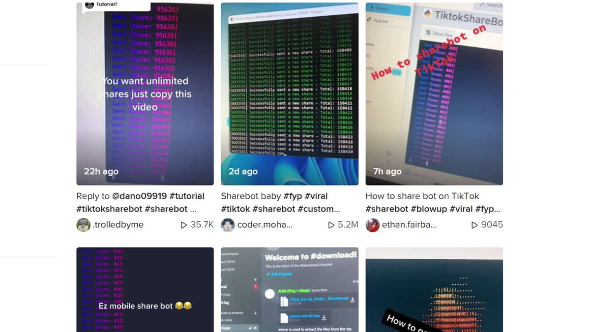 an image of tiktok share bots