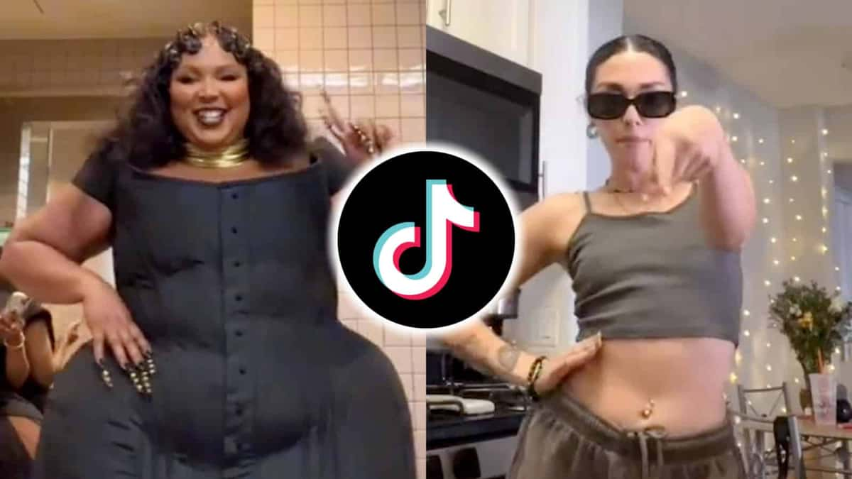 Lizzo and Jaeden Gomez dancing on TikTok