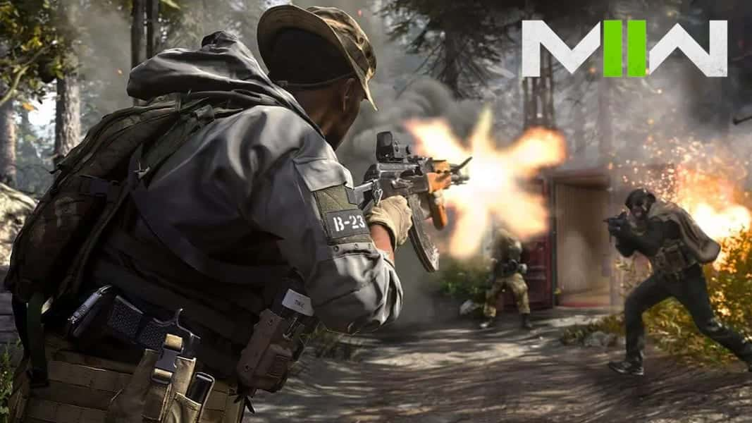 MWII logo on MW 2019 background