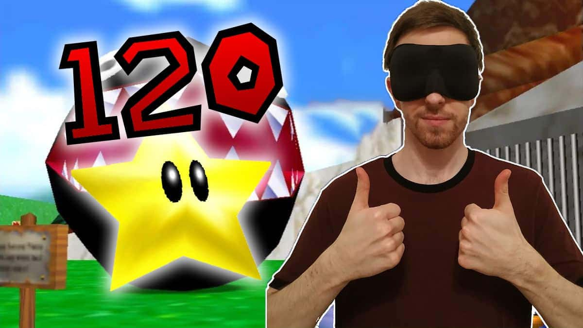 bubzia super mario 64 120 star blindfolded