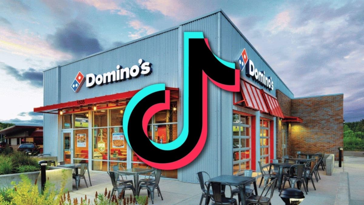 an image of domino's pizza tiktok