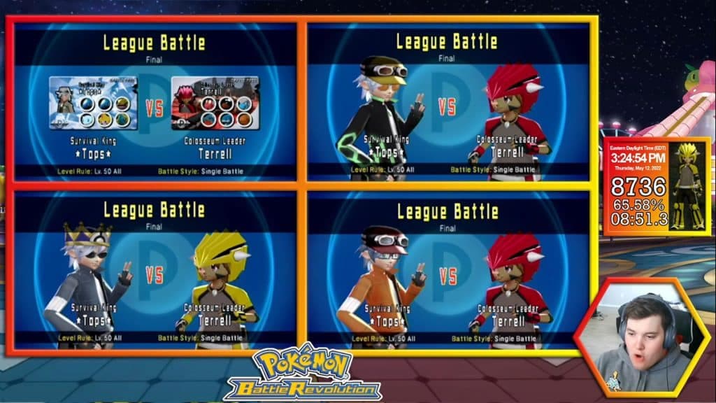 professor tops find shiny costume in pokemon battle revolution