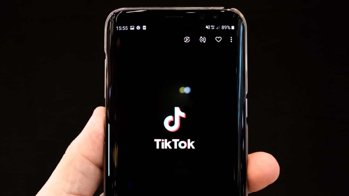 TikTok logo on phone