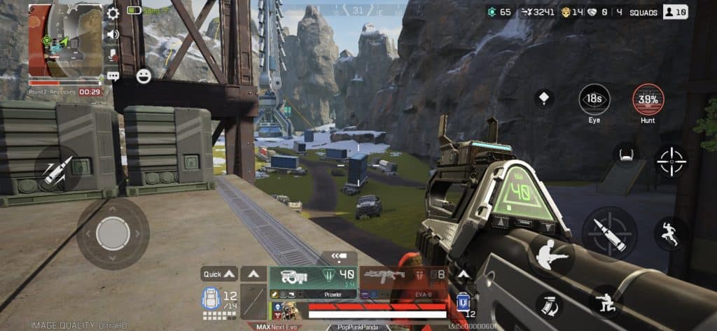 Apex Legends gameplay showing combat