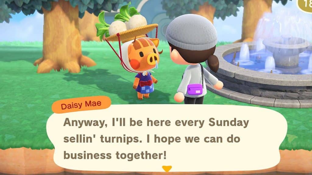 An animal NPC in Animal Crossing: New Horizons