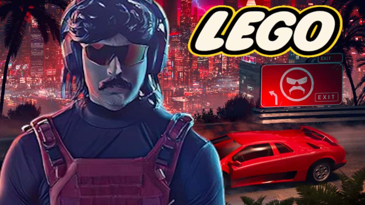 Dr Disrespect LEGO set with Lamborghini