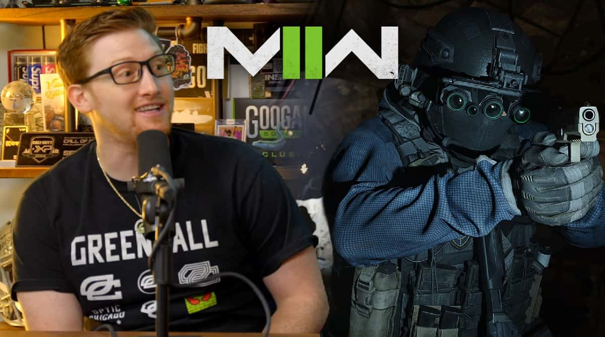 Scump next to Modern Warfare 2 gameplay