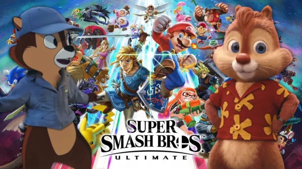 super smash bros ultimate key art chip and dale