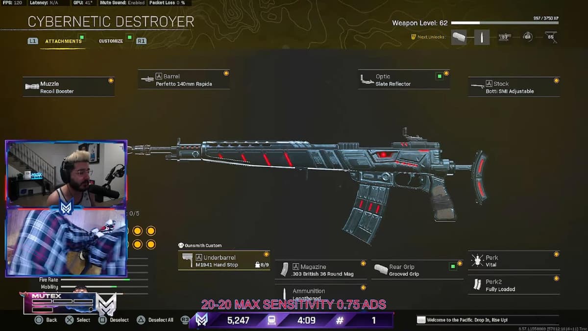 Mutex's Itra Burst loadout